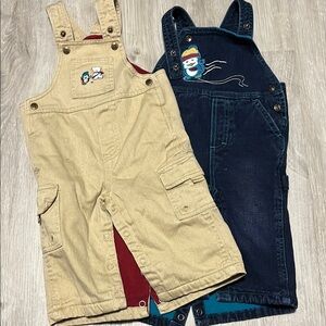 Kids Tan and Blue Overalls